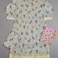 IZK swedish blue colour floral print cotton shalwar kameez