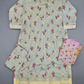 IZK swedish blue colour floral print cotton shalwar kameez