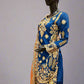 MNR navy blue colour hand embellished organza sharara suit