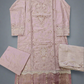 Lilac purple and silver floral embroidery fabric shalwar kameez