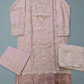 Lilac purple and silver floral embroidery fabric shalwar kameez