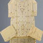 Pastel peach and purple floral embroidery cotton shalwar kameez