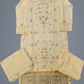 Pastel peach and purple floral embroidery cotton shalwar kameez