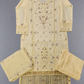 Pastel peach and purple floral embroidery cotton shalwar kameez
