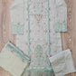 Baby blue and purple floral embroidery cotton shalwar kameez