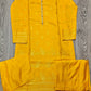 LimeLight buttercup yellow Jacquard brocade cotton with intricate raised patterns