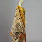 ZACH mustard yellow and silver embroidered cotton shalwar kameez