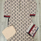 ALK cream colour floral print cotton shalwar kameez