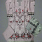 MB zinc grey and cherry red colour viscose shalwar kameez