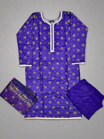 Purple colour winter collection khaddar fabric with khaddar shawl shalwar kameez - Sizes M to 8XL - Womenswear traditional plus size comfort clothing - Gorgeous, fit