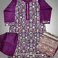 Mulberry purple bareeze embroidery