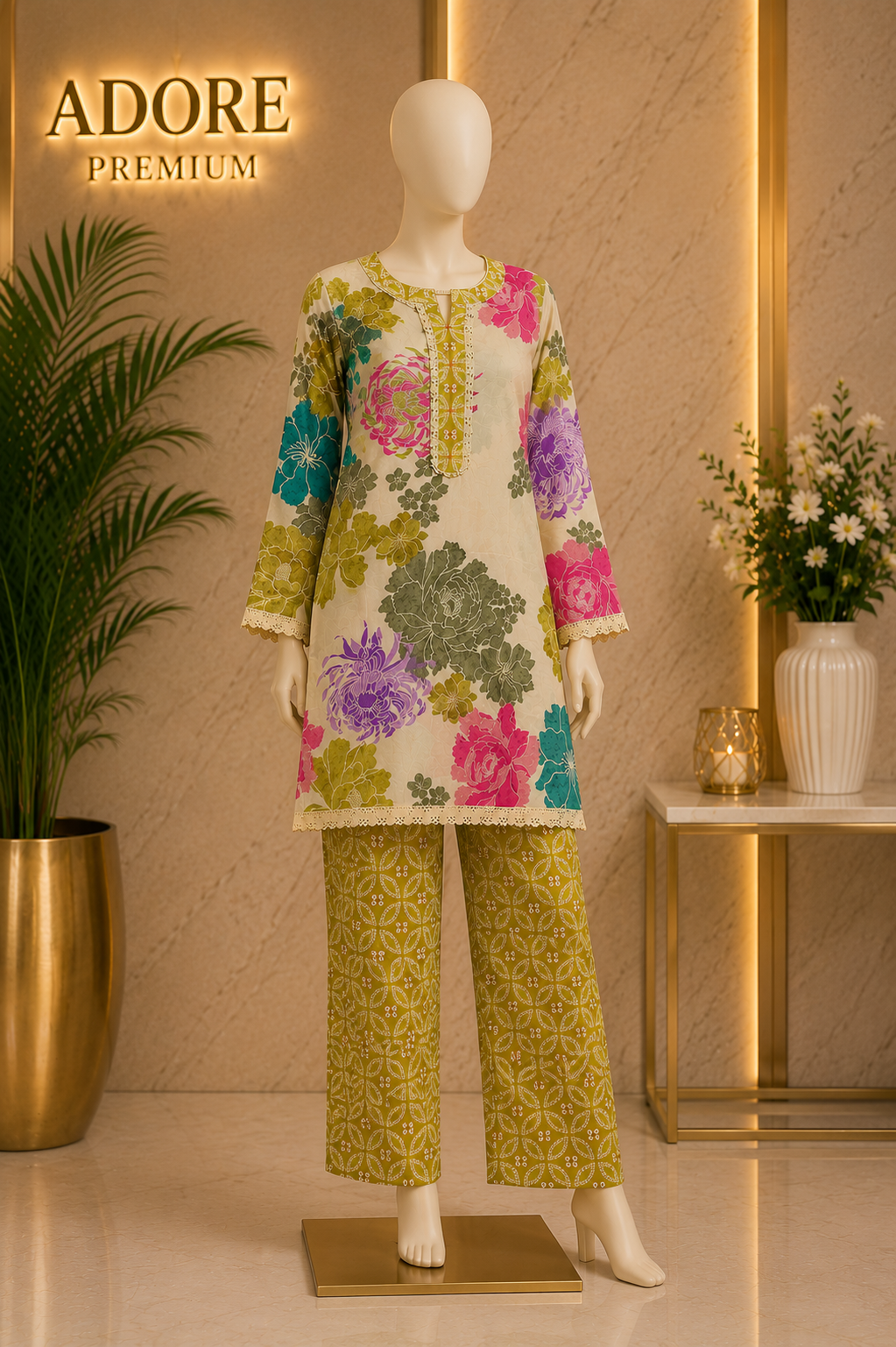 REG | The Co-Ord Collection | Women's 2 Piece Sets | 10 Colours & Designs | Floral Print Tops & Straight Leg Trousers | Casual & Everyday Wear