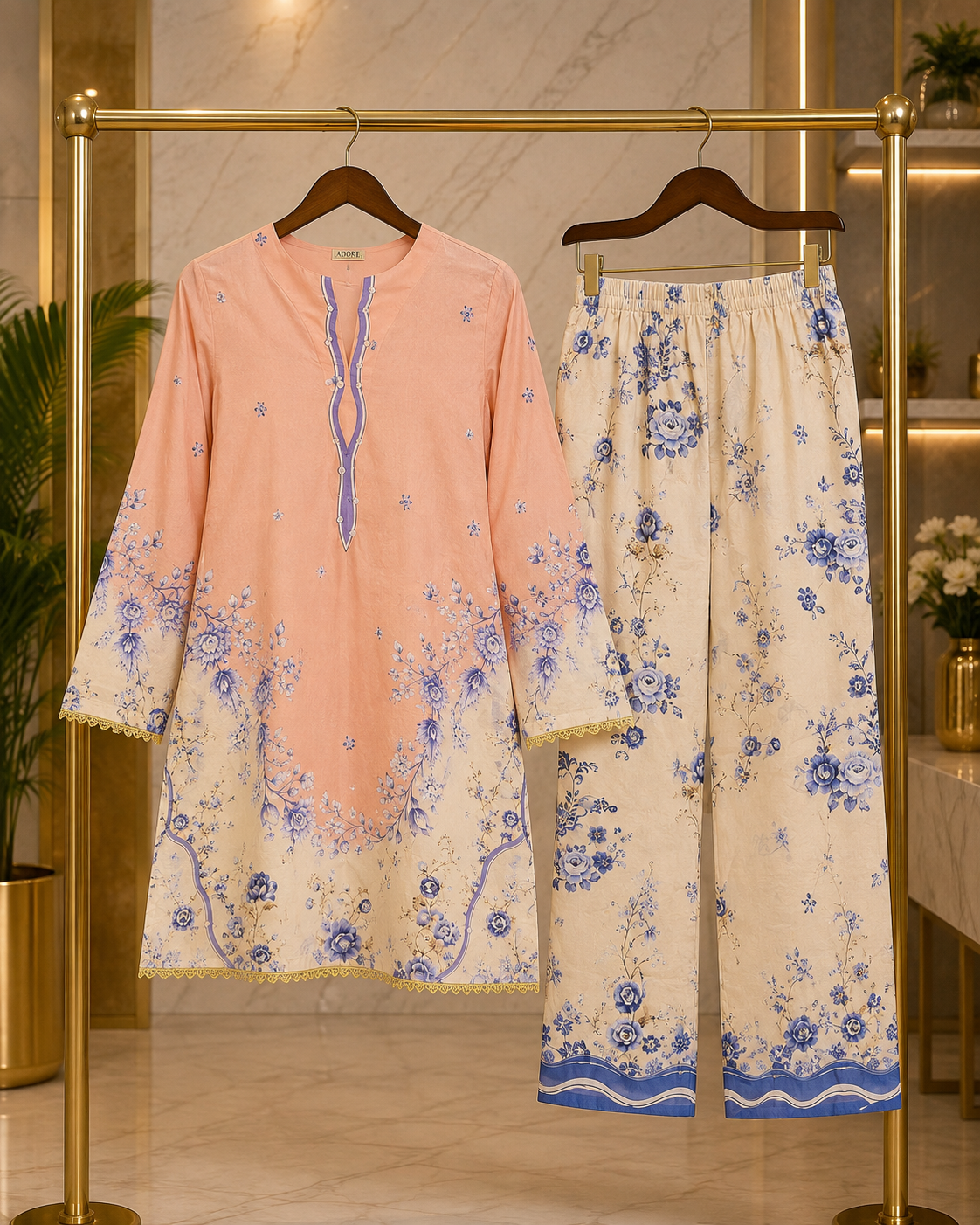 REG | The Co-Ord Collection | Women's 2 Piece Sets | 10 Colours & Designs | Floral Print Tops & Straight Leg Trousers | Casual & Everyday Wear
