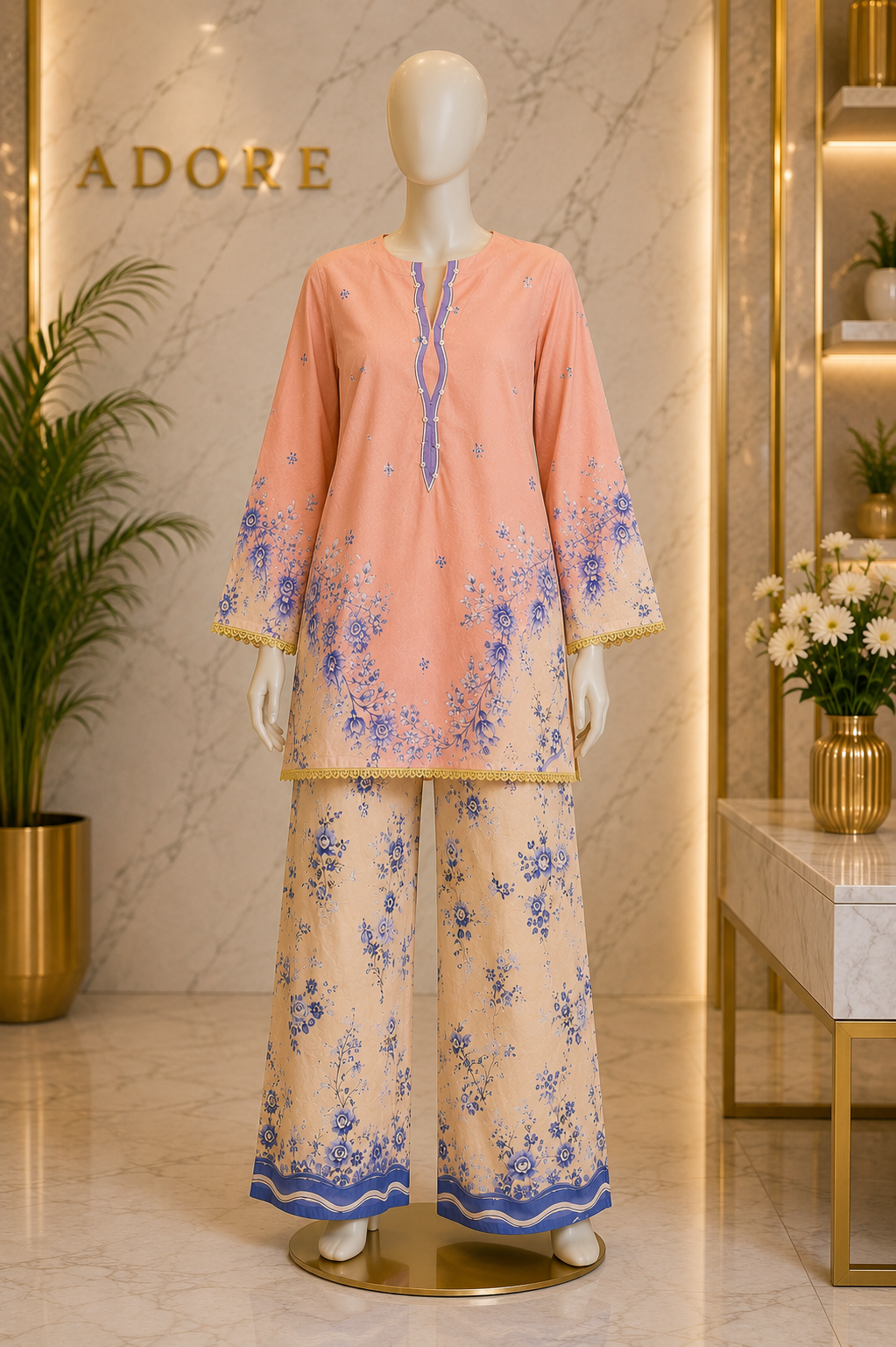 REG | The Co-Ord Collection | Women's 2 Piece Sets | 10 Colours & Designs | Floral Print Tops & Straight Leg Trousers | Casual & Everyday Wear