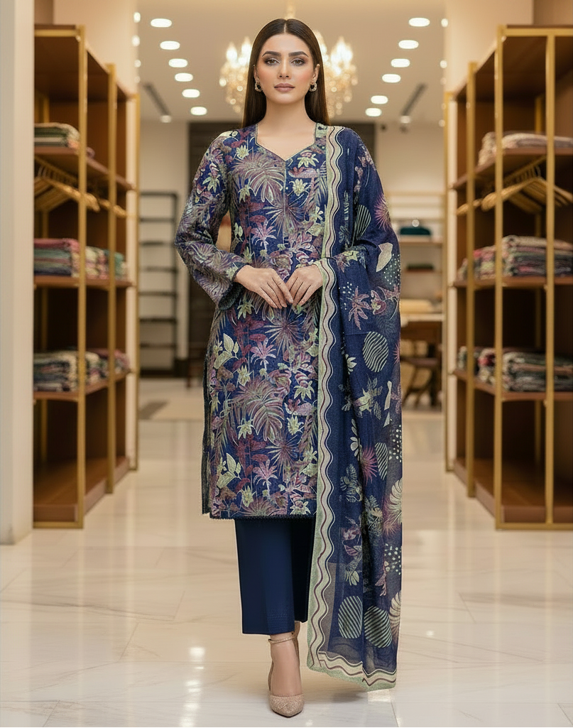 Midnight Tropics | Premium Printed Lawn | 3 Piece Suit | Summer Casual Wear