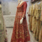 AFZ flamingo pink colour embroidered long dress in organza fabric and dupatta embroidery womenswear plus size traditional dress - AdoreByKhwahish