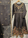 Ethnc Embroidered Viscose Dress Set with Dupatta