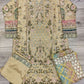 BRQ beige gold colour hand embellished misori fabric shalwar kameez with embroidered chiffon dupatta in sizes (M to 8XL) womenswear traditional clothing festive and party wear plus size - AdoreByKhwahish