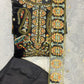 BRQ Black Velvet With Gold Embroidery Shalwar Kameez Embroidered Dupatta in Sizes (S to 7XL) - AdoreByKhwahish