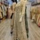 EA off - white colour net handmade foil work embroidered long dress and dupatta embroidery womenswear plus size traditional dress - AdoreByKhwahish