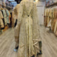 EA off - white colour net handmade foil work embroidered long dress and dupatta embroidery womenswear plus size traditional dress - AdoreByKhwahish