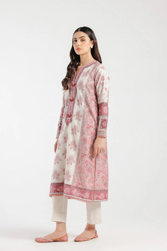 Ethnic tea pink colour E0421 lawn cotton shalwar kameez with cotton dupatta in sizes (M to 7XL) womenswear traditional clothing cotton plus size comfort - AdoreByKhwahish