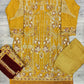 IZK mustard and burgundy colour all over embroidery in chiffon fabric embroidered dupatta in sizes (L to 3XL) womenswear traditional plus size comfort fashion clothing - AdoreByKhwahish