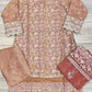 IZK salmon pink and gold colour hand embellished chiffon fabric shalwar kameez with embroidery dupatta in sizes (S to 7XL) womenswear traditional plus size - AdoreByKhwahish