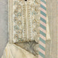 Jasmine off - white hand embroidery shalwar kameez in organza fabric with embroidered dupatta and palazzo (sizes: S to 5XL) womenswear traditional plus size - AdoreByKhwahish