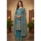 MNR ZRL Ocean Mirage | Hand Embroidered Teal Organza Kameez & Sharara Set