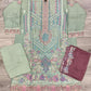 RMS rangoon mint green and pink colour embroidered chiffon fabric shalwar kameez with embroidery dupatta in sizes (2XL to 5XL) womenswear traditional plus size - AdoreByKhwahish