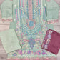 RMS rangoon mint green and pink colour embroidered chiffon fabric shalwar kameez with embroidery dupatta in sizes (2XL to 5XL) womenswear traditional plus size - AdoreByKhwahish