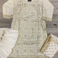 RPB off - white with gold colour sequins zari and foil embellishments chiffon fabric sharara outfit with embroidery chiffon dupatta in sizes (S to 3XL) womenswear traditional plus size - AdoreByKhwahish