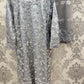 TR hand embellished net fabric shalwar kameez in colours Biege Grey Sea - green Navy Blue and Black with embroidery dupatta in sizes (L to 5XL) womenswear traditional plus size wedding dress clothes - AdoreByKhwahish