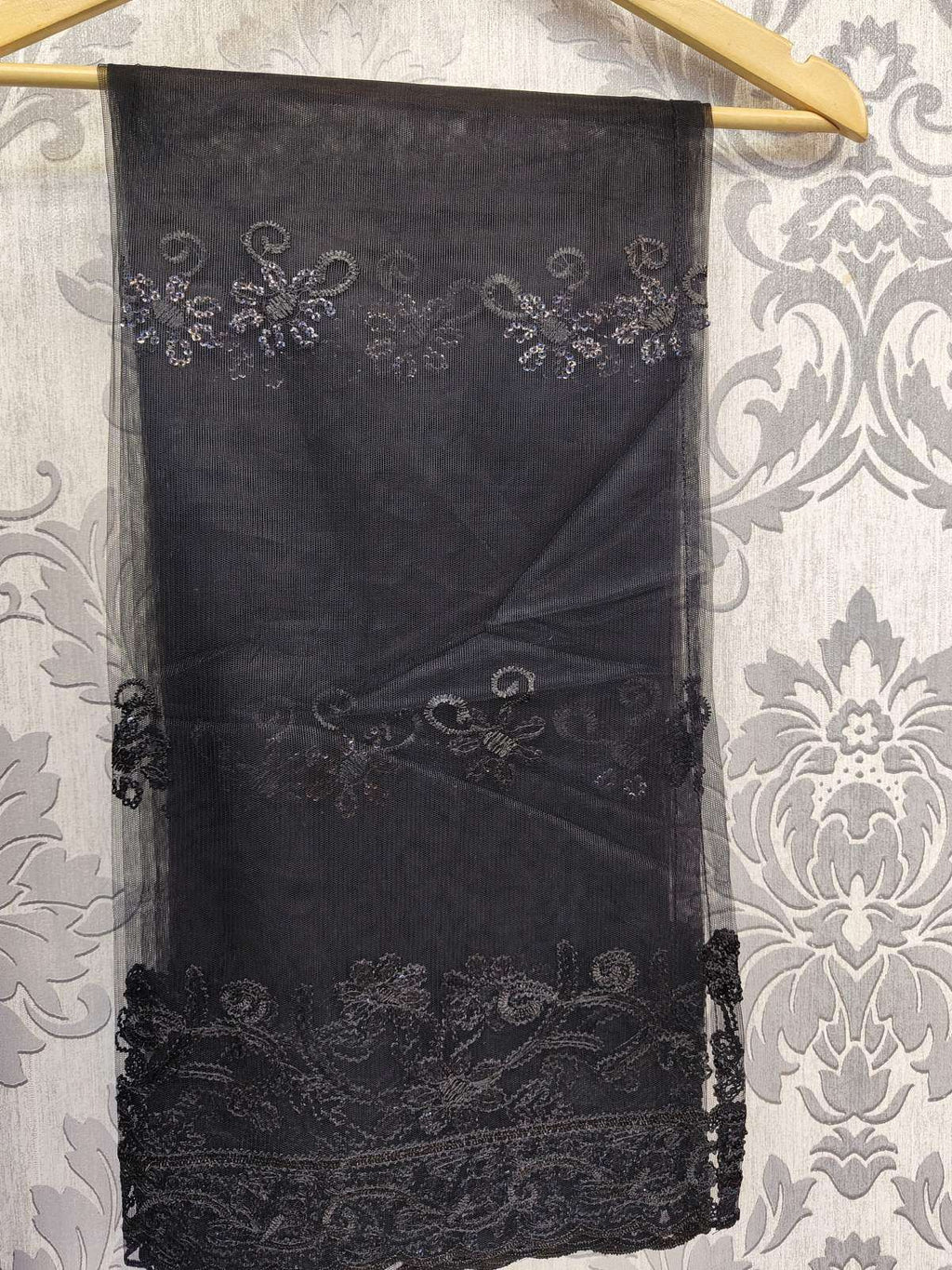 TR hand embellished net fabric shalwar kameez in colours Biege Grey Sea - green Navy Blue and Black with embroidery dupatta in sizes (L to 5XL) womenswear traditional plus size wedding dress clothes - AdoreByKhwahish